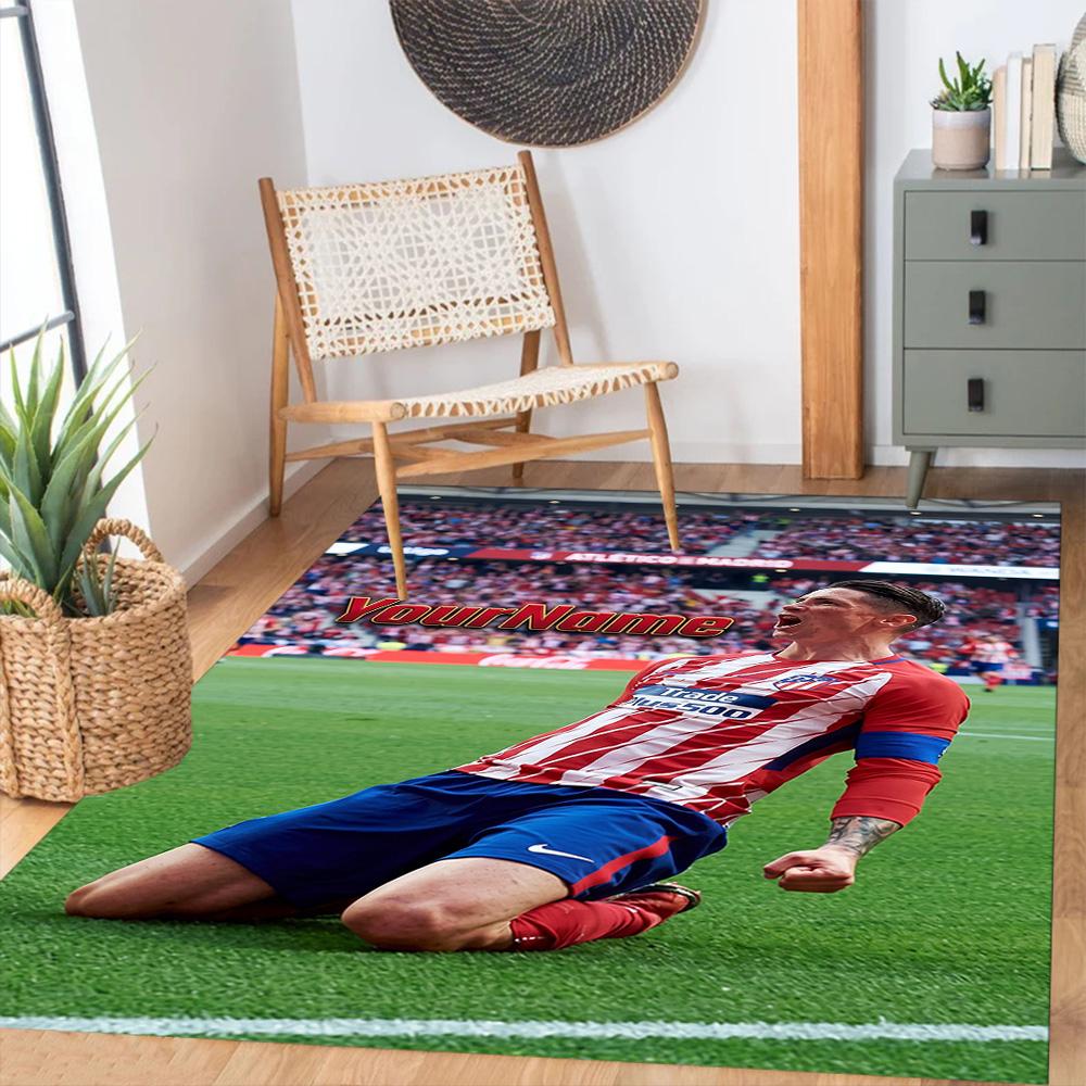 Atletico Madrid Personalized Name Area Rug Perfect for Dining Room Outdoor Hallway Study room Anti-slip Rug Office home decor