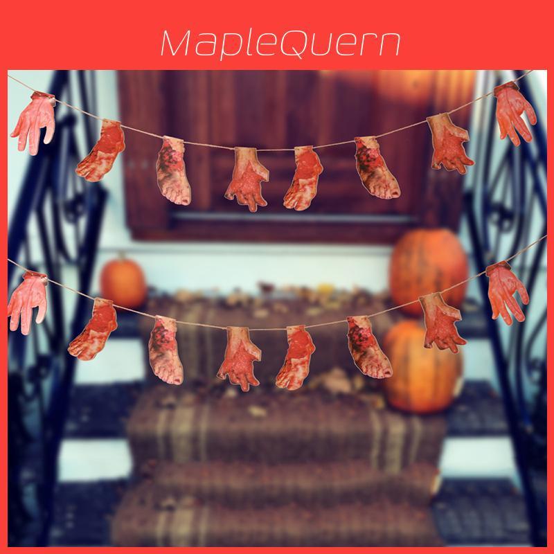 Horrifying Halloween Fake Body Parts Garland For Spooky Party Decorations