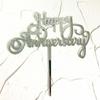 1Pcs Valentine'S Day Wedding Anniversary Couple Party Acrylic Letter Cake Plugin Diy Baking Pastry Dessert Decoration