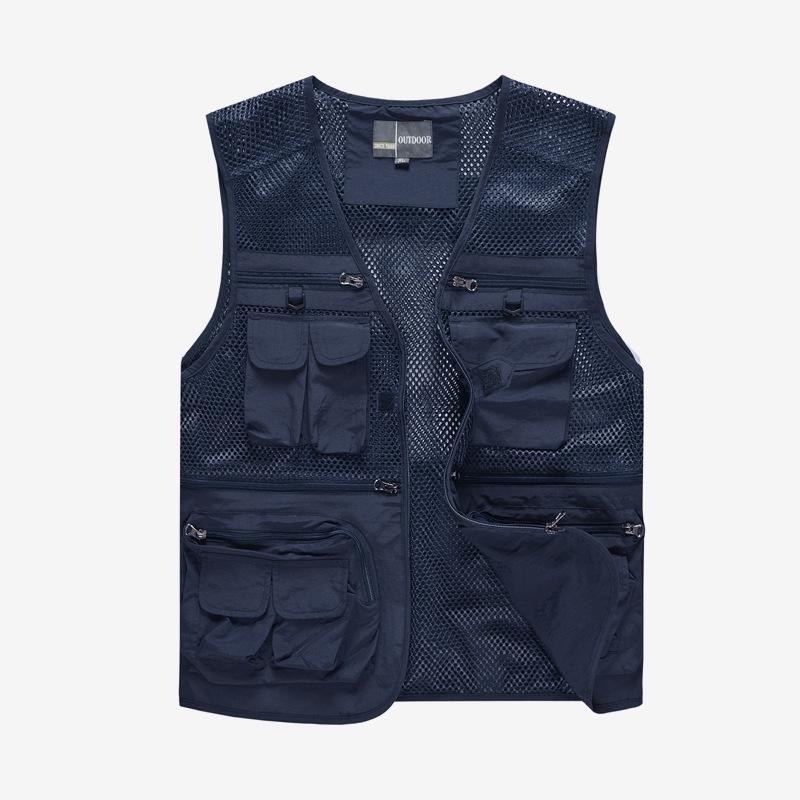 Men's Summer Mesh Multi-Pocket Fishing Vest – Outdoor Lightweight Sleeveless Jacket