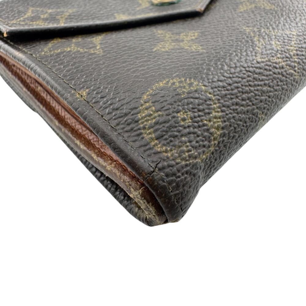 LOUIS VUITTON M61660 Vintage W Hook Wallet Compact Wallet Monogram Monogram Portonet Bie Cult Credit Tri-fold wallet Brown Monogram Used