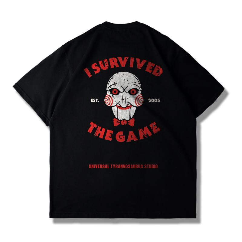 

2025 Фильм ужасов Ужас с бензопилой Билли Футболка с коротким рукавом Мужская и женская одежда Чистый хлопок Высококачественный Роскошный бренд XXXL