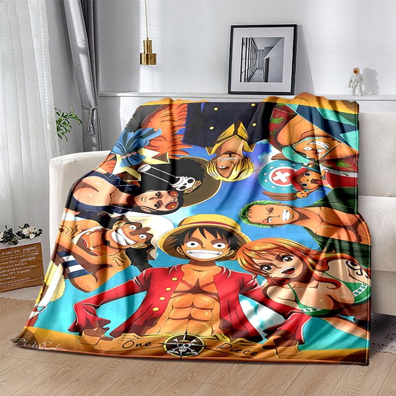 1pc One Piece Adventure Soft Throw Blanket Flannel All Season Light Weight Living Room/Bedroom Warm Blanket. M7270163