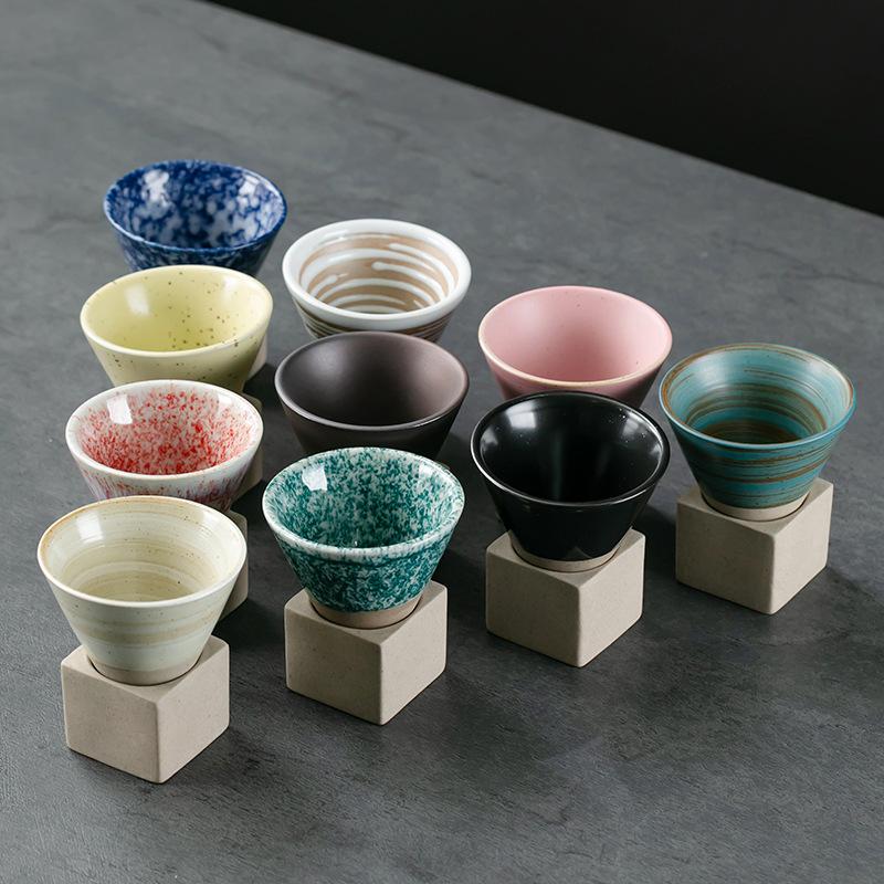 Retro Ceramic Coffee Mug Creative Pottery CoffeeTea Cup Japanese Latte Pull Flower Porcelain Home Art Decorative Cups