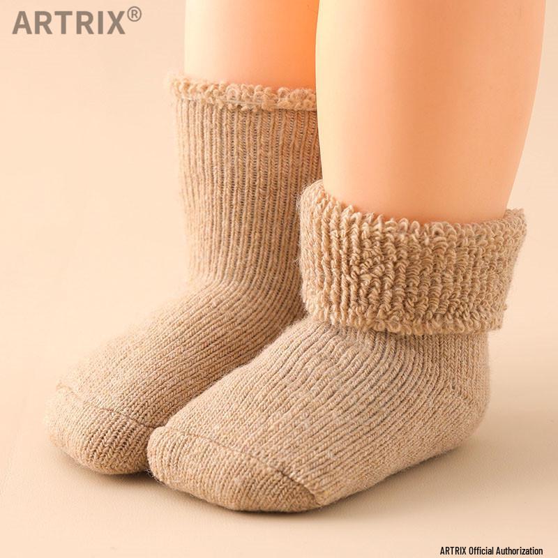 Superdicke Winter-Fleece-gefütterte Wollsocken für Jungen & Mädchen - Kleinkind Wadenlang