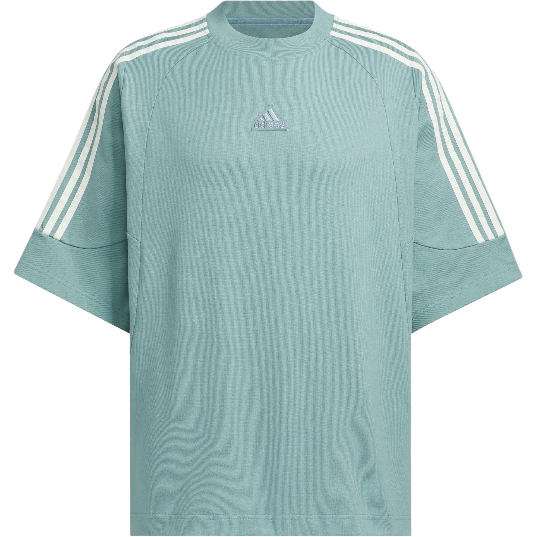 adidas Logo T-Shirt Asia Sizing Teal Men s JI6645 XL