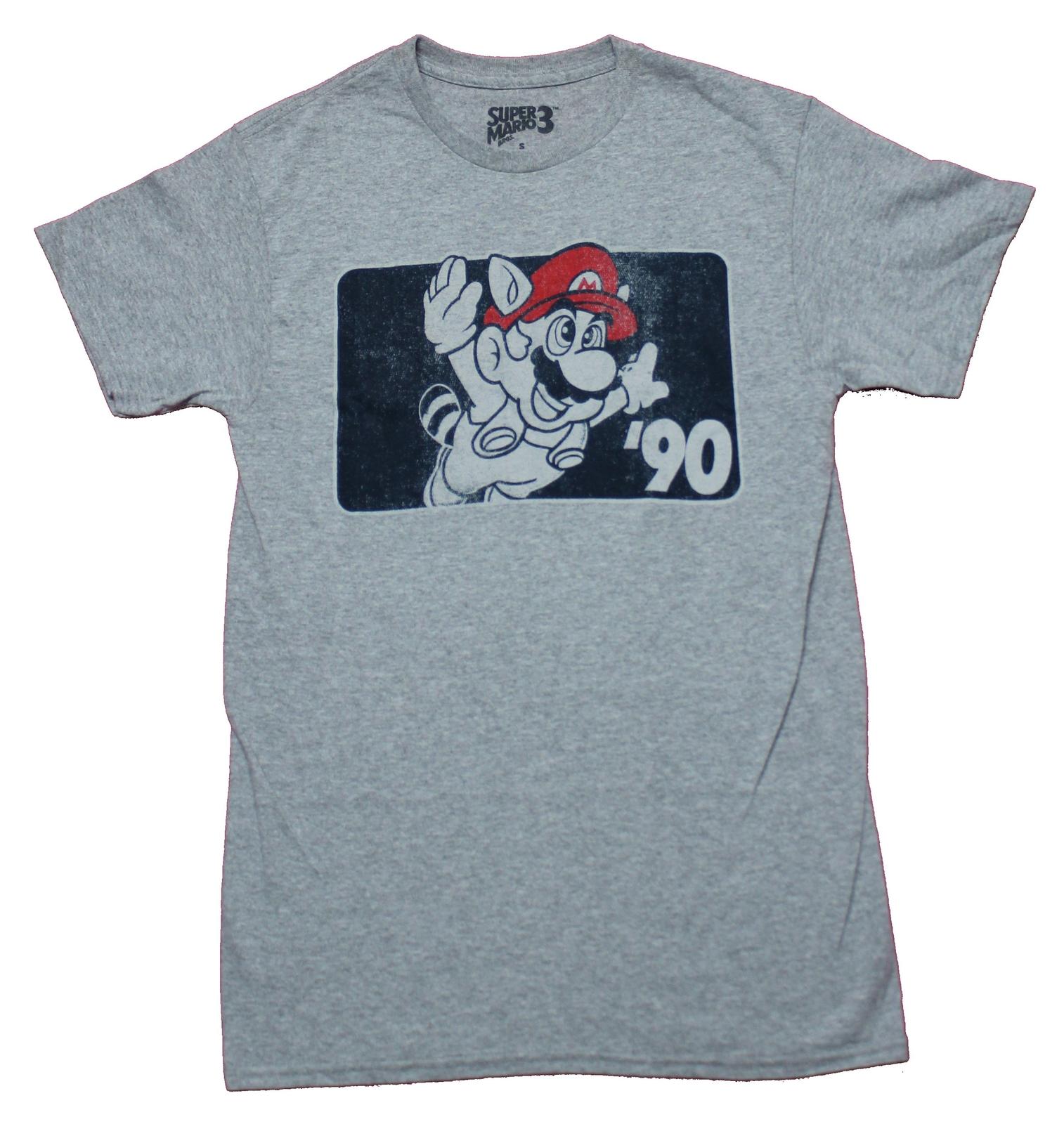 Super Mario Brothers Mens T-shirt - Flying Raccoon 3 Color 90 Box Image XXL