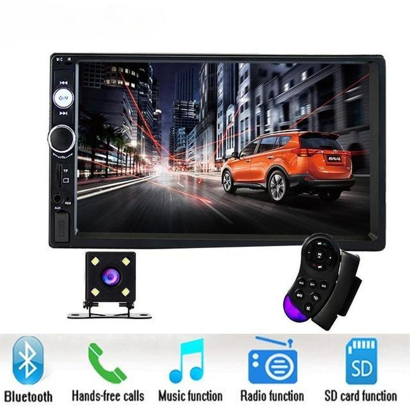 2din HD Touch Screen Player MP5 SD/USB/Bluetooth Camera Remote Control Car Audio Rear View