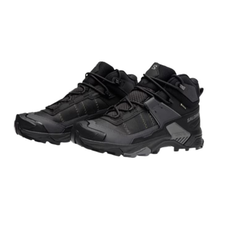 SALOMON X Ultra 5 Mid Gtx Comfortable Shock Absorbing Waterproof Breathable Support Hiking Shoes Men Hiking Shoes Black 477542