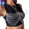 Fashionable Metal Body Chain Unique Chain Necklace Statement Metal Body Accessory for Confident Women Easy to Adjust
