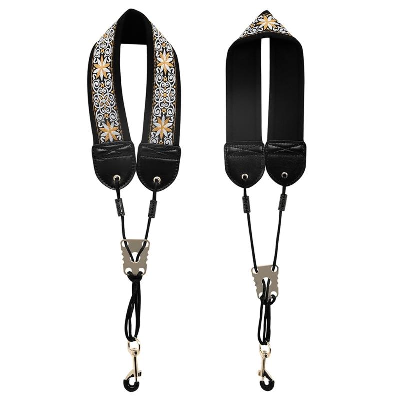 Adjusted Length Saxophone Neck Strap Soft Saxophone Belt Breathable Strap Padded Upgraded for Tenors Saxophone