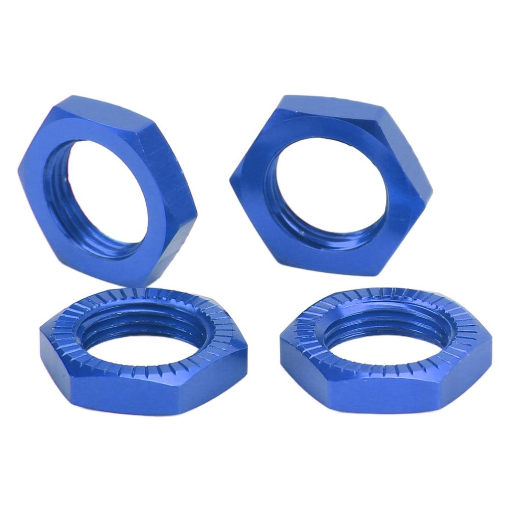 4PCS 17mm Aluminum Alloy Wheel Hex Hub Nut for 1 8 RC Model Car Upgraded AccessoryBlue
