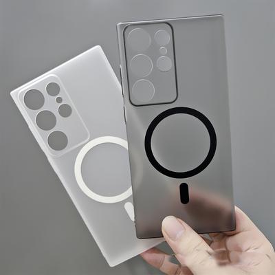 Matowe Półprzezroczyste Matowe Etui Magnetyczne Magsafe Dla Samsunga Galaxy S23 S24 Plus S24 Ultra Bezprzewodowe Ładowanie Ultracienkie Pokrowiec