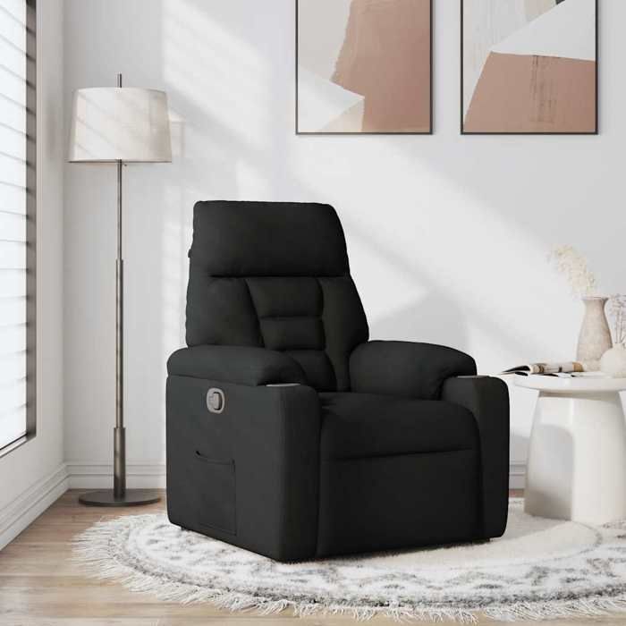 VidaXL Recliner Armchair Black Fabric, Armchair, TV Recliner, Stroller, Recliner Armchair for People 4015544