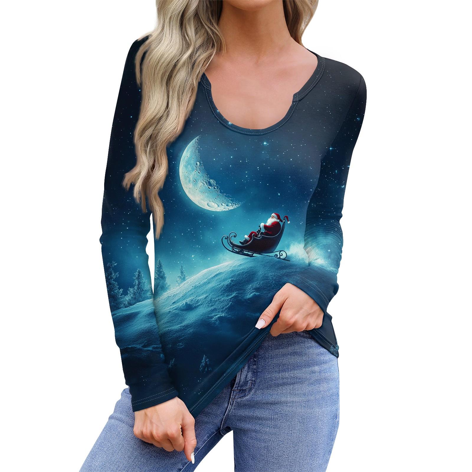 

Женская повседневная модная удобная рубашка с длинным рукавом и U-образным вырезом, повседневная свободная футболка, топы XL