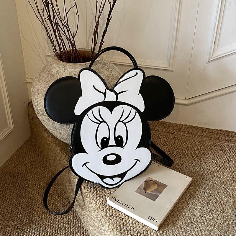 Disney Mickey and Minnie Creative Personality Large capacity Outing Handbag High value Cartoon Cute Fashion Birthday Gift A