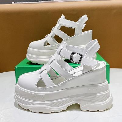 Mode 11CM Hoge Platform Sandalen Nieuwe Zomer Verborgen Hak Casual Muiltjes Schoenen Vrouwelijk Buiten Strand Slipper Ademend Chunky Sneakers
