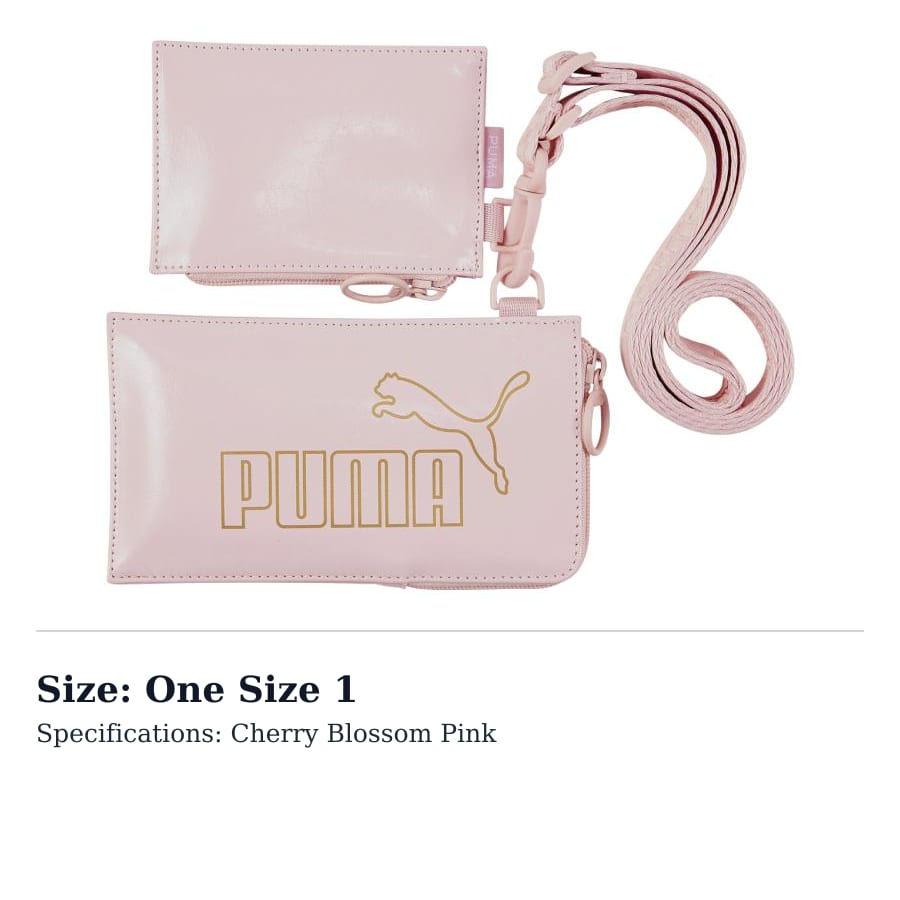 Puma Artificial Leather One Shoulder Clutch, Coin Purse, Shoulder Bag Regular Women's Cherry Blossom Pink 078719-02