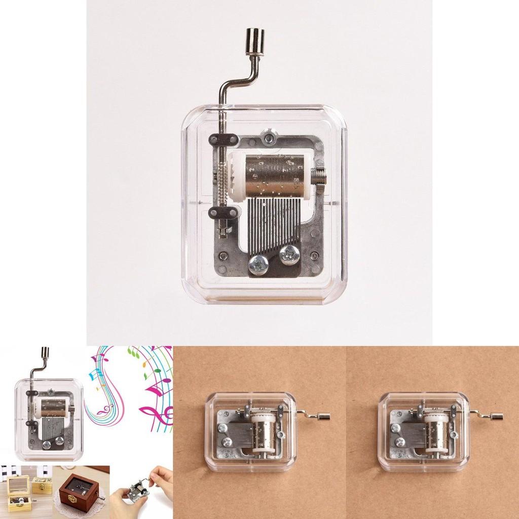 Quality Transparent Hand Cranking Mini Music Box For Christmas And Special Occasions
