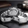 Business Mens Analog Watches Wateproof Diving Watch Luminous Dial Steel Band Daily Calendar Quartz Watch