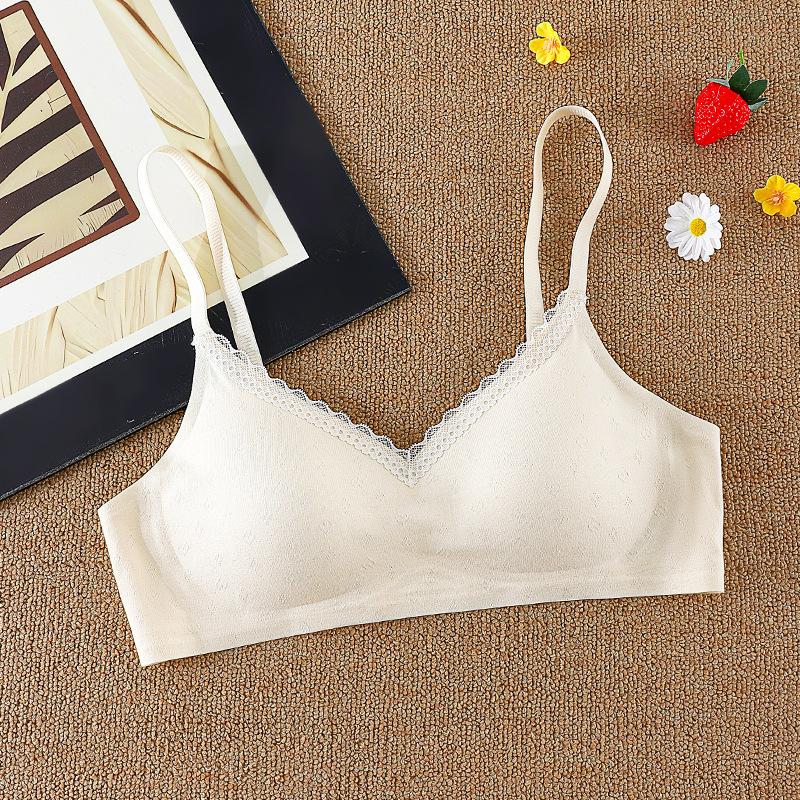 

Soft support fixed cup, no scurrying, skin-friendly and seamless, junior high school students receive secondary milk, no steel ring bra, new model 32/70ab through cup