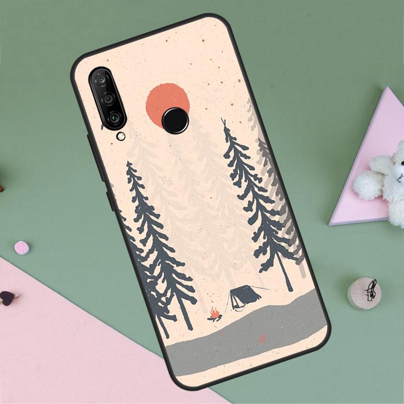 

Camping Mountain For Huawei P40 P20 P30 Lite P60 Pro Nova 10 9 SE 5T 12i 12s 11i Y91 Y90 Y60 Y70 Y72 Y61 Case Huawei Nova Y91