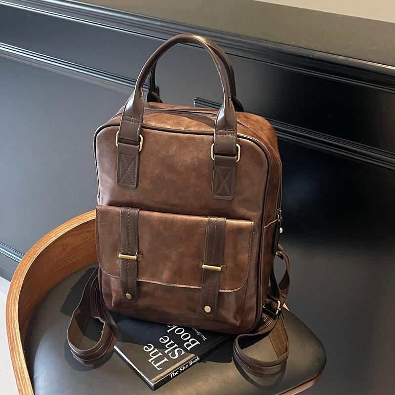 Backpack Women's Shoulders Fashion Simple Retro Style Student Bag