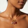 Light Luxury Geometric Square Color Zircon Jewelry Clasp Pendant, 18K Gold Plated Stainless Steel DIY Charm
