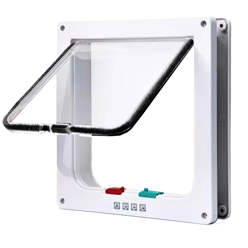 HSE Kanamaru Shoten Pet Door/Gate for Dogs and Cats, Easy Installation, Heating/Cooling Protection, Back Door (White, Medium)