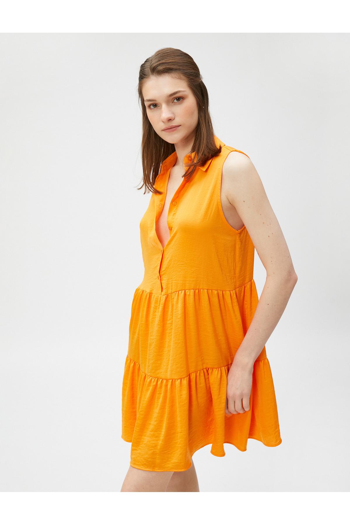 

Платье - Оранжевое - Прямое