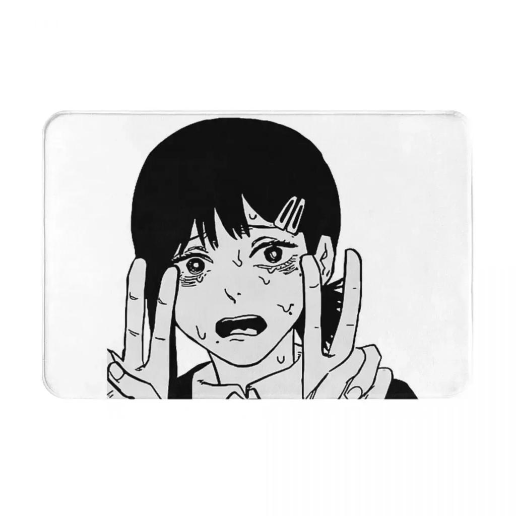 Unique Anime Eye Floor Mat - Quirky Hand Holding Design for Home Entrances, Perfect for Anime Fans and Art Lovers