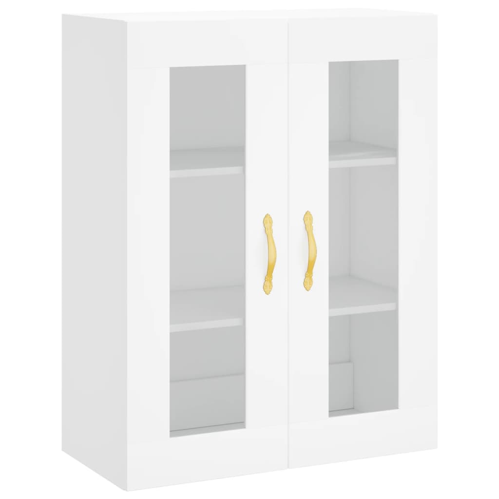 Wall Cabinets 2 pcs White Wood Based Material