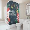 TU Christmas Shower Curtain Festive Holiday Decor Merry Xmas Bathroom Set Waterproof Holiday Home Decor Gift Modern Style