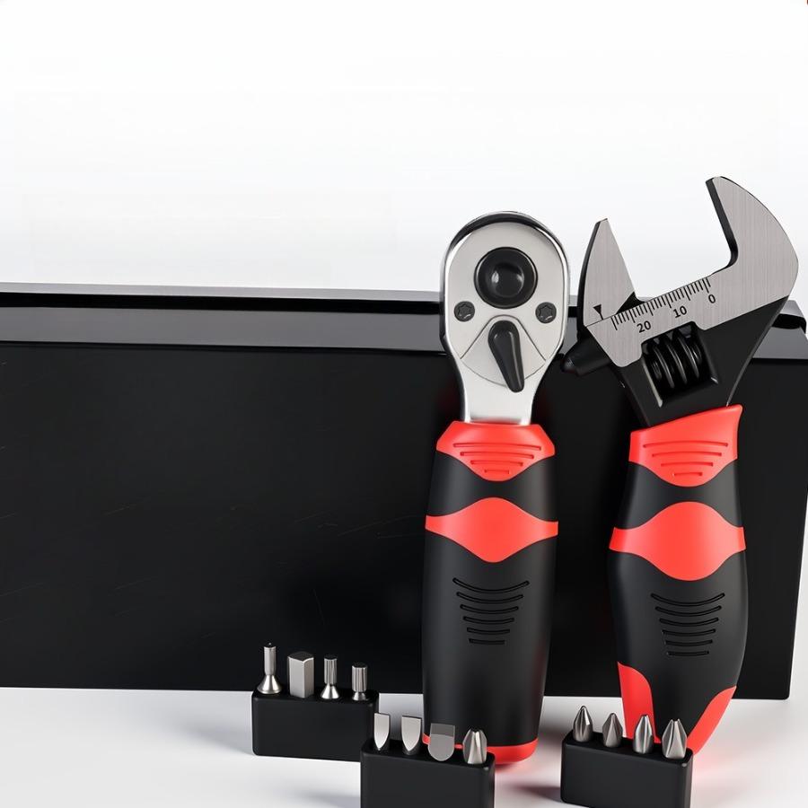 Comprehensive 45PCS Quick Ratchet Wrench Set - Socket Drivers & Adjustable Tools for Repairs