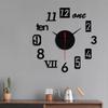 Frameless DIY Wall Mute Clock 3D Mirror Surface Sticker Home  Decor