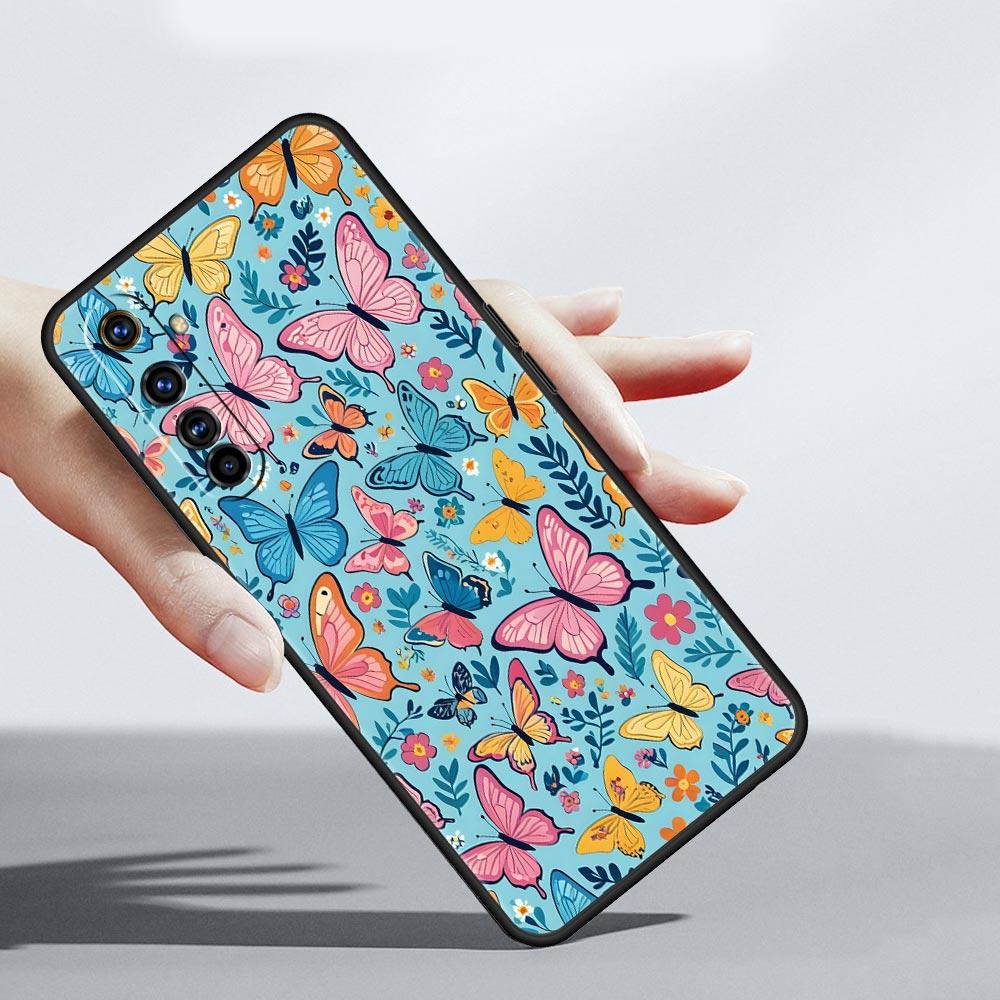 Butterfly Design Soft TPU For Realme 13 12 11 10 9 Pro Plus GT3 GT2 C21 C25 C35 C53 C55 C67 Pro 5G Phone Case Cover Fundas Capas