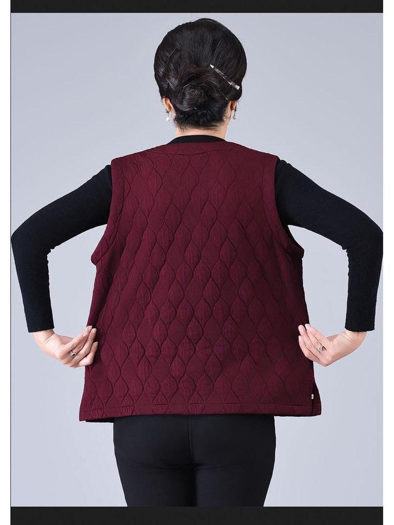 Gilet Lâche Grande Taille Mode Printemps pour Femmes d'Âge Moyen et Âgées