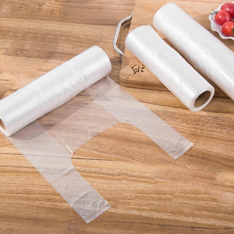 100PCS Transpare Roll Plastové sáčky pro uchování čerstvosti vakuové sáčky pro úsporu potravin Sáčky pro skladování potravin 3 velikosti s rukojetí Uchovávejte čerstvé ZXH ZPG