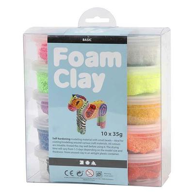 Foam Clay Pearl Modeling Clay - Pack of 10 - 10 X 35g - Assorted Colors