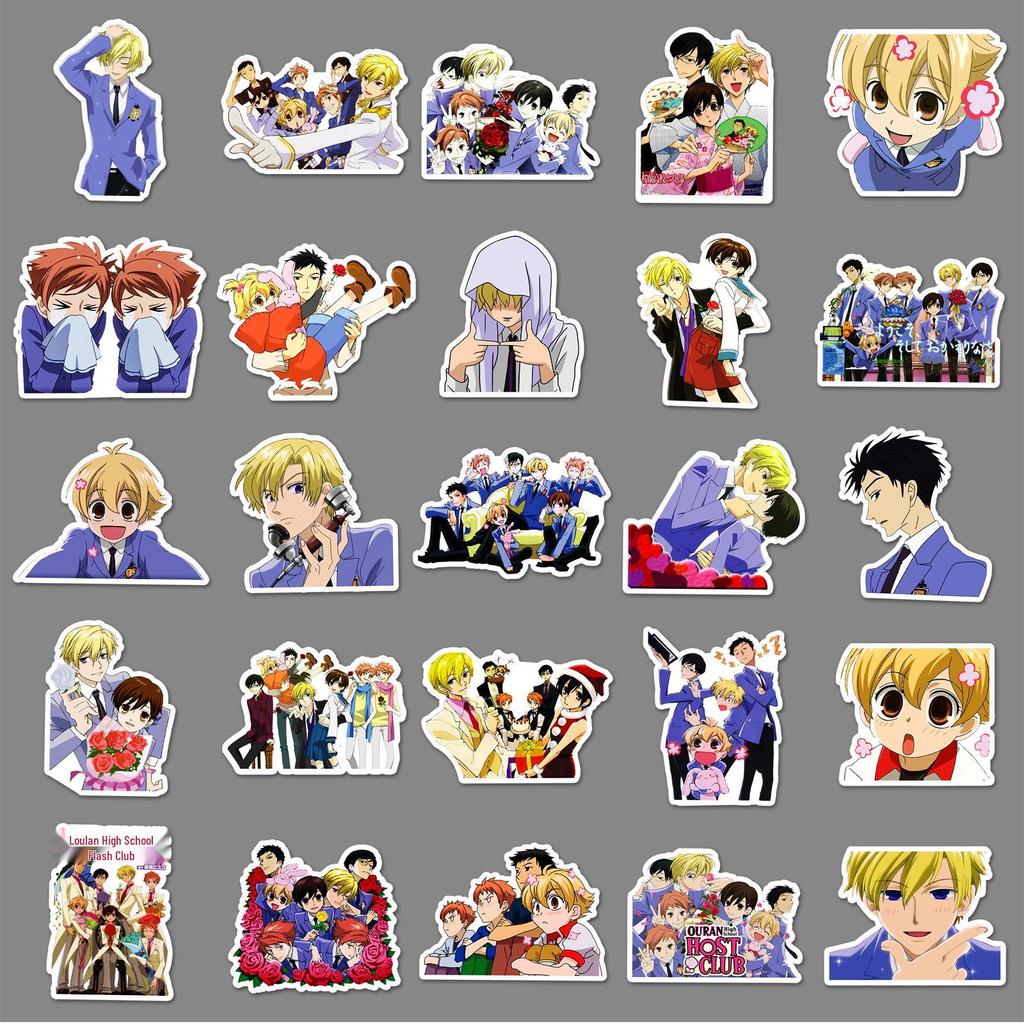 Ouran High School Host Club Anime Stickers 50-Pack: Creative Decor for Phone Cases & Suitcases