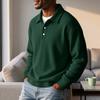 Men's Casual Long Sleeve Knit Shirt Color for Athletic Wear
