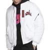 Jordan Wings MA-1 Logo-Print Warme Lässige Langarm Baseballkragen Jacke Herrenjacke Weiß AV2599-100