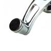 Billet Aluminum Chrome 3in Window Crank Handle Kit with Square Splined Round Adapters for Chevy Hot Rod Vehicles