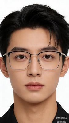 Trendy Men's Ultra-Light Anti-Blue Light Eyeglasses with Clear Lenses (Model 8040)