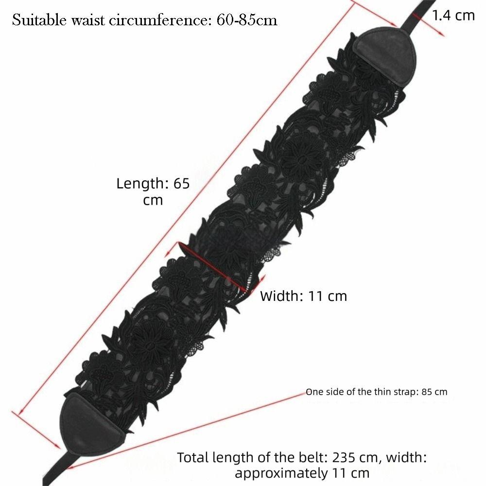Wide Lace Belt Vintage Waist Band Boho Style Obi Belt  for Dresses