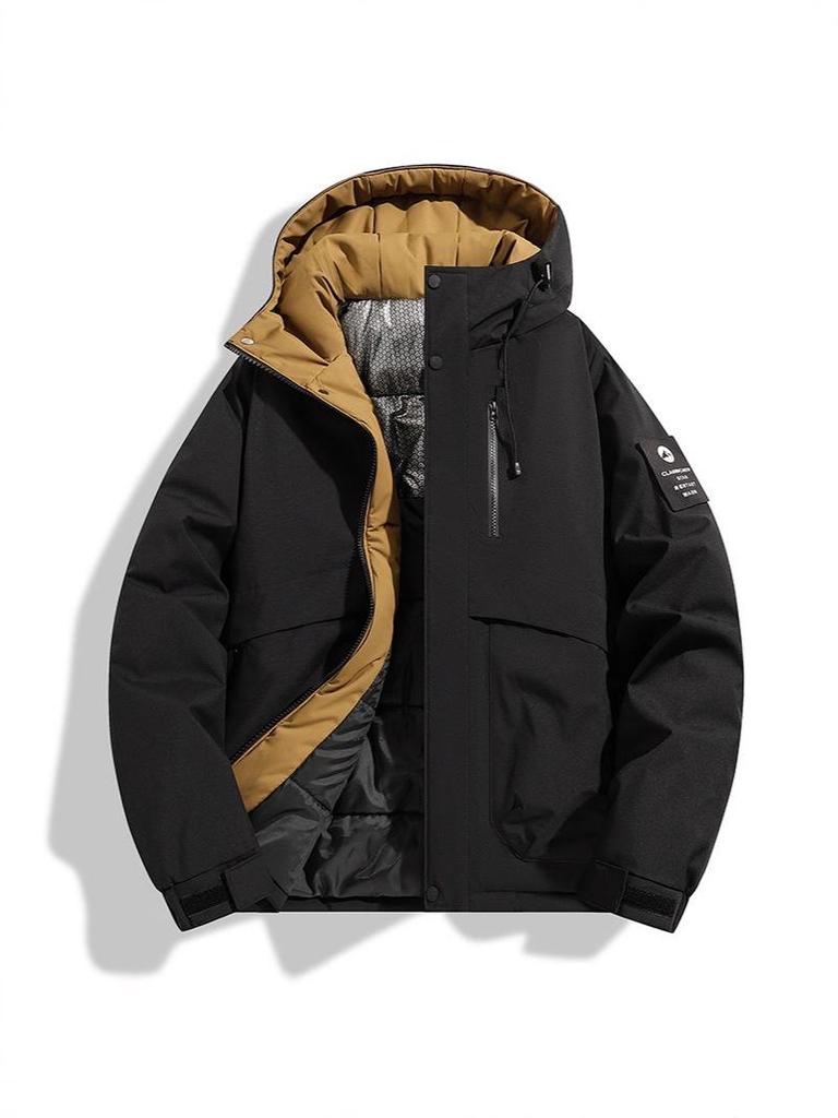 Men's Winter Hooded Graphene-Enhanced Cotton Jacket: Ski Suit and Cold-Protection Coat