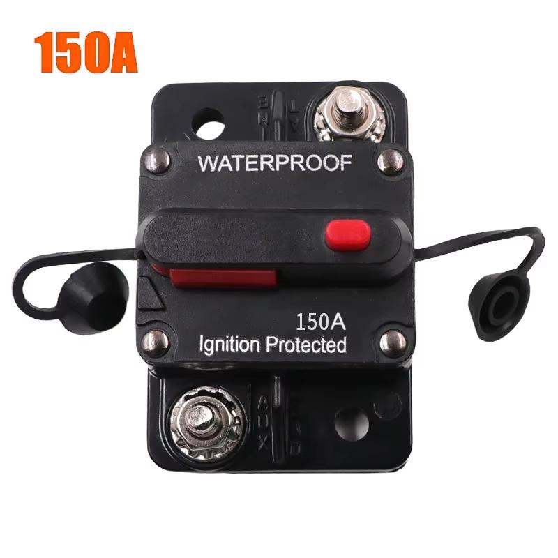30A - 300A 12 - 48V DC IP67 Waterproof Circuit Breaker with Manual Reset Button for Car/Yacht/RV