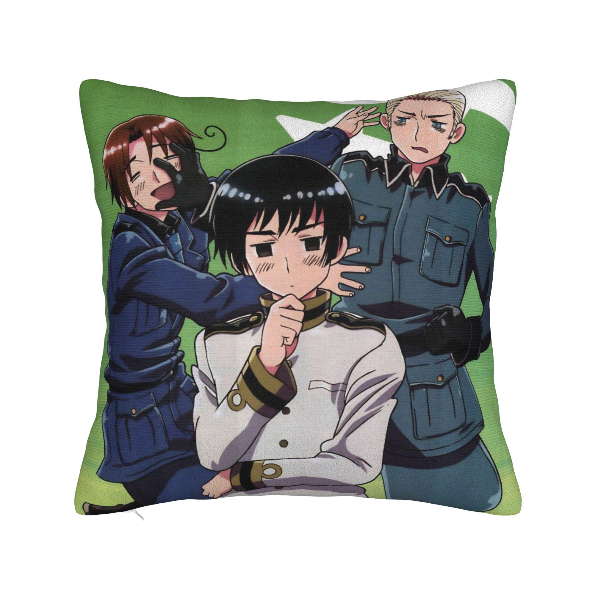 

Hetalia Axis Powers Anime Pillowcases Merch Printed Cushion Cover Gift Pillow Case Cover Home Multi-Size 12x12Inch