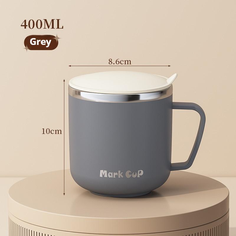 400ML Leak Proof Drinking Cup Stainless Steel Coffee Cup With Lid Drinkware Double Wall Water Bottle Thermal Cup Milk Coffee Mug