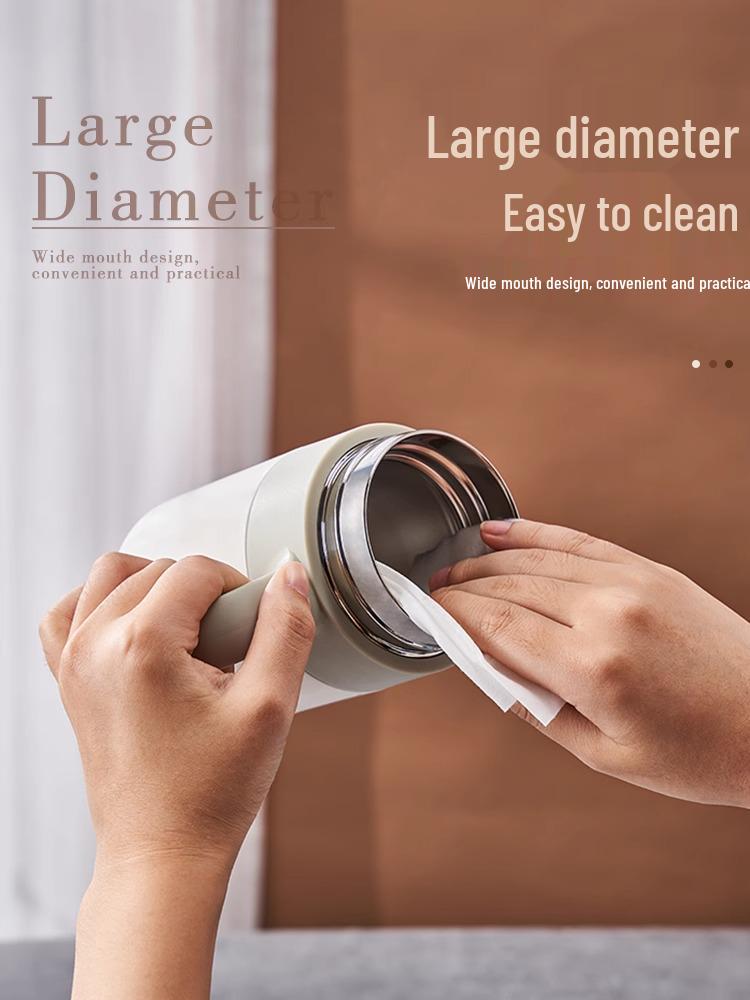 316 Stainless Steel Office Thermos Mug with Handle for Tea Separation, Suitable for Men and Women